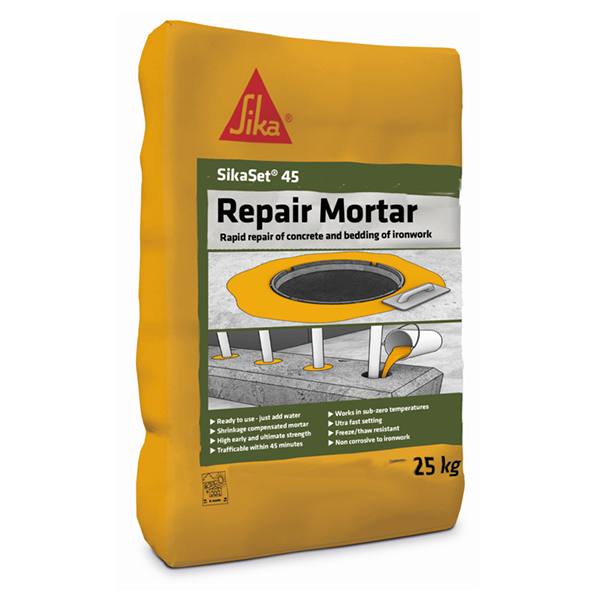Sikaset-45-image SikaCrete Repair Mortar Fast Setting 25kg - Image 1