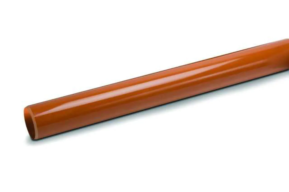 pipe1 Polypipe Underground Drainage Pipe 110mm x 6m Plain Ended - Image 1