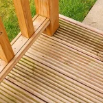 Pressure Treated Decking Boards 32 x 125mm x 2.4m Grooved