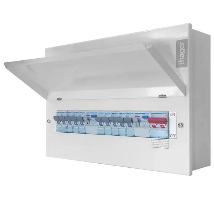 vml910cu_1_1 Hager 17-Way Split Load Consumer Unit 100A Main Switch - Image 1